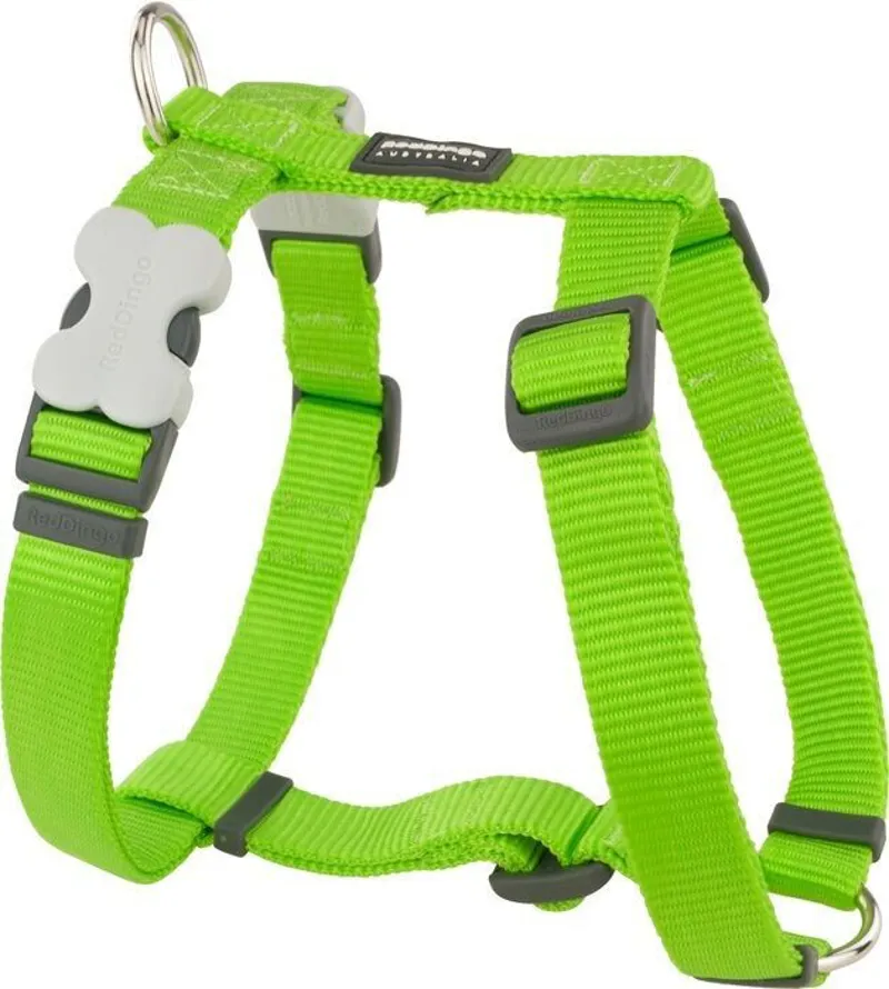 Red Dingo Plain Dog Harness Lime Green