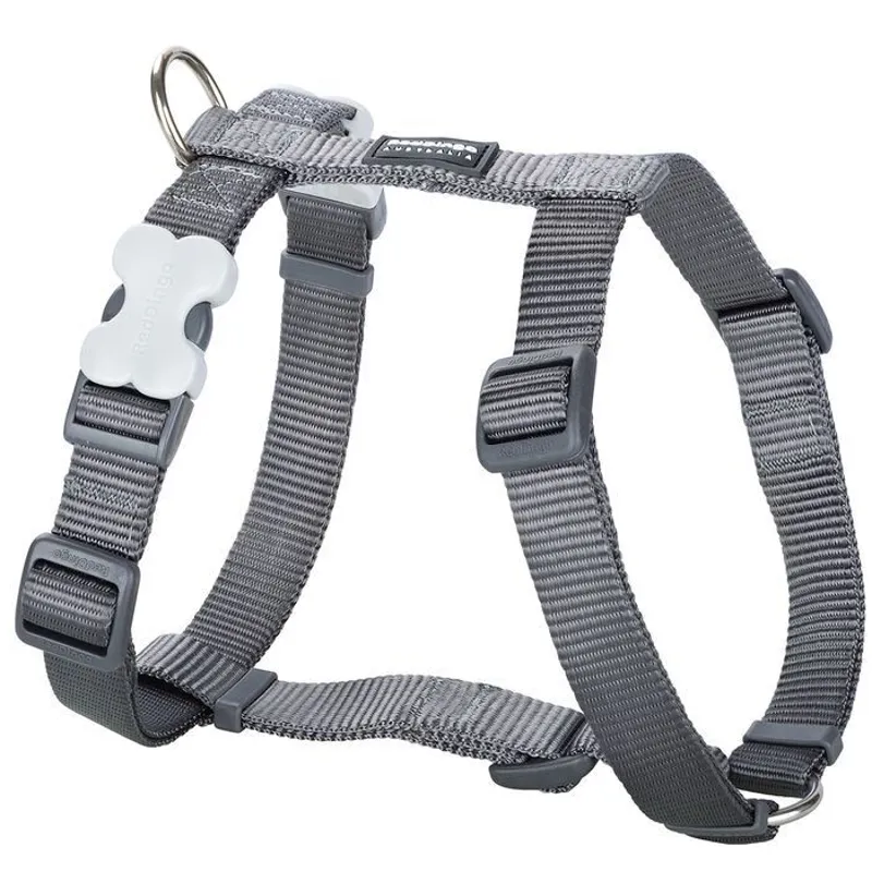 Red Dingo Plain Dog Harness Grey