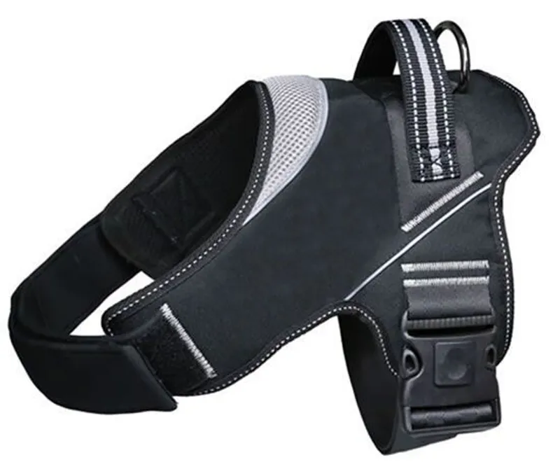Lazy Bones Night Safe Dog Harness Black/Grey