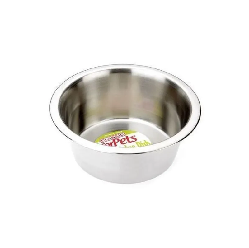 S.V.S. Steel Dish Dog Bowl
