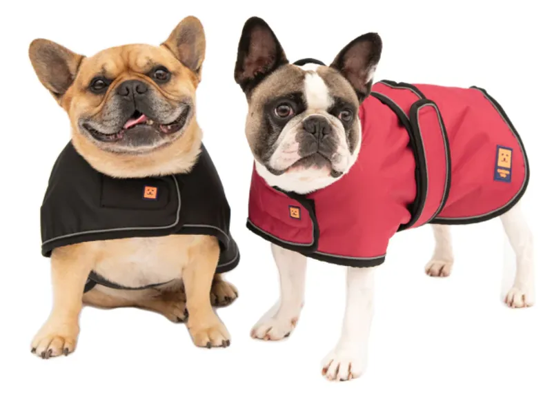 Ginger Ted - Pug Frenchie Dog Coat Black-1