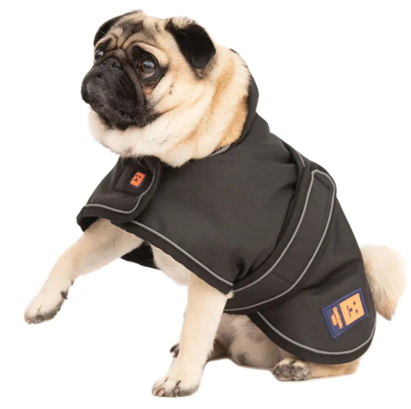 Ginger Ted - Pug Frenchie Dog Coat Black