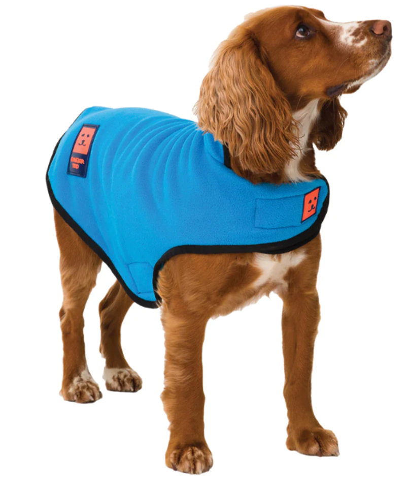 Ginger Ted Fleece Dog Coat Blue