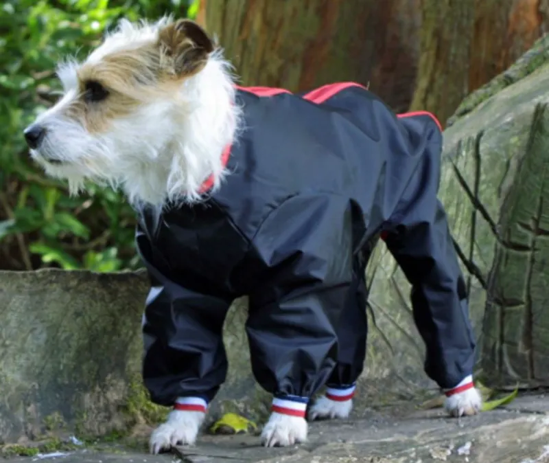 Waterproof Nylon Long Leg Trouser Suit Black 