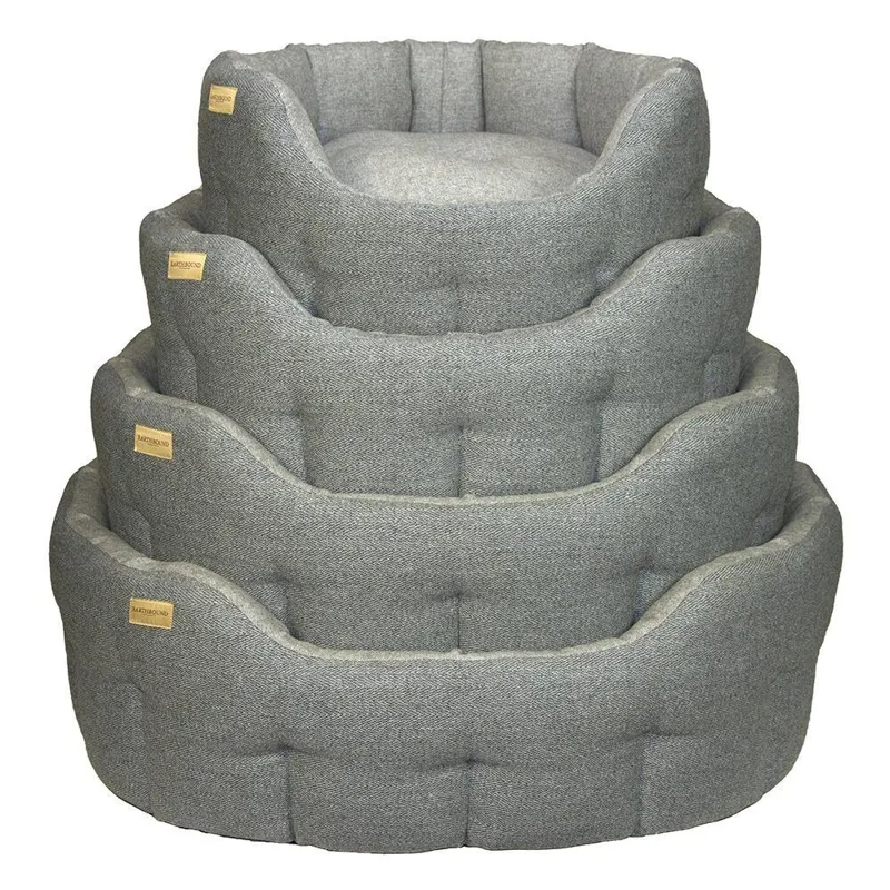 Earthbound Traditional Tweed Bed Steel Grey