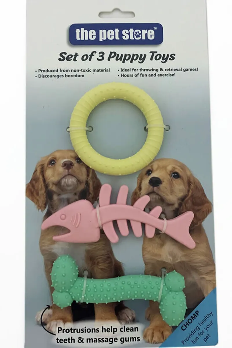 The Pet Store Set of 3 Puppy toys