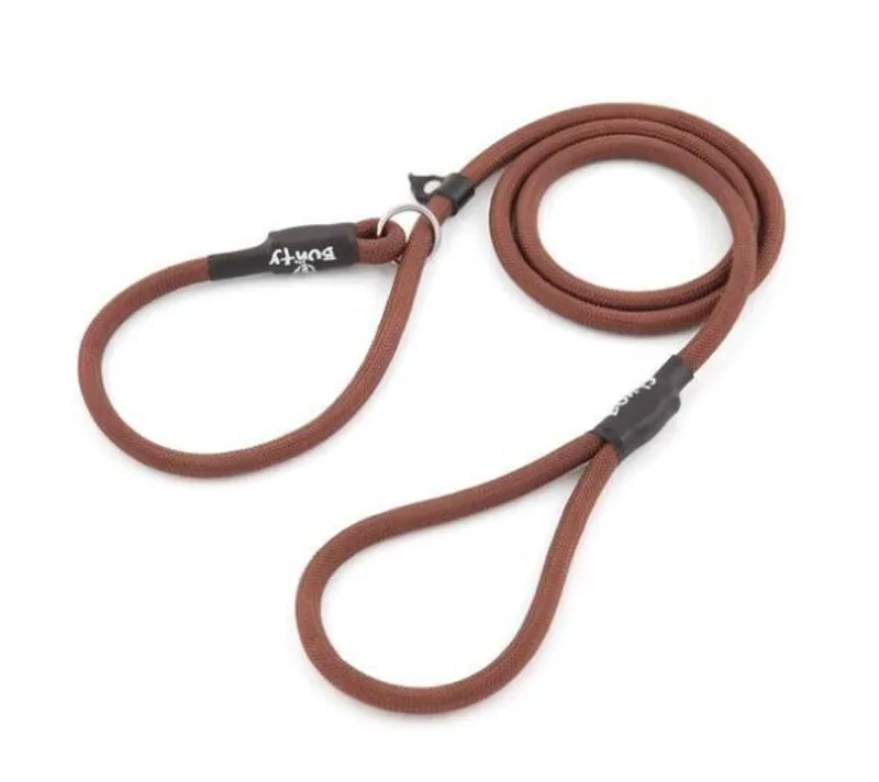 Bunty Slip-On Rope Dog Lead Brown