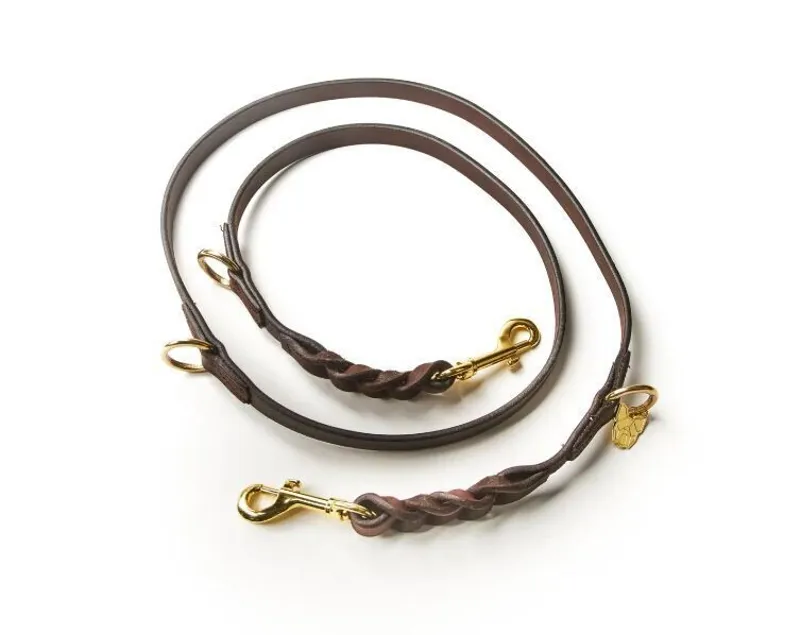 Digby and Fox Braided Training Lead BROWN one size