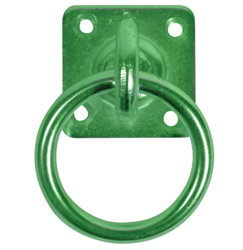 Swivel Tie Ring on Plate Green