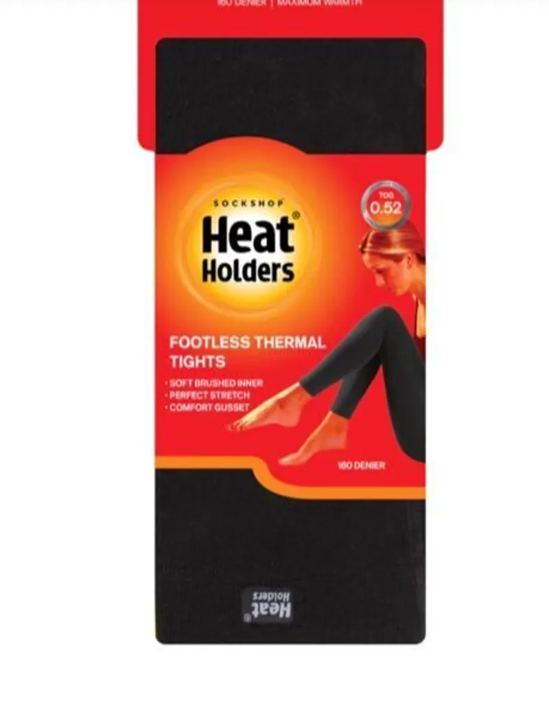 Heat Holders Thermal Footless Tights Black-1