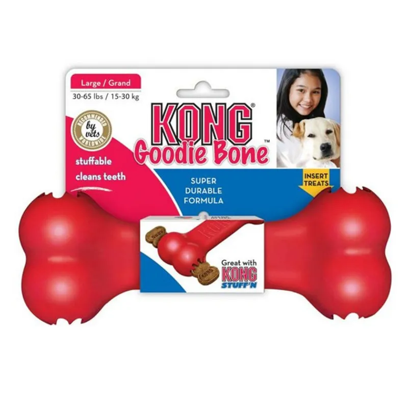 KONG Red Rubber Goodie Bone-2