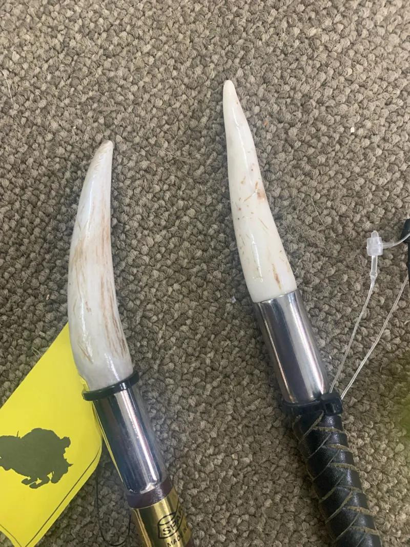 Stag Tine Show Cane Black