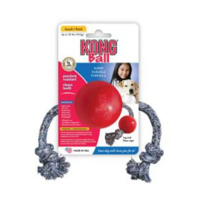 KONG Rubber Ball On Rope Small