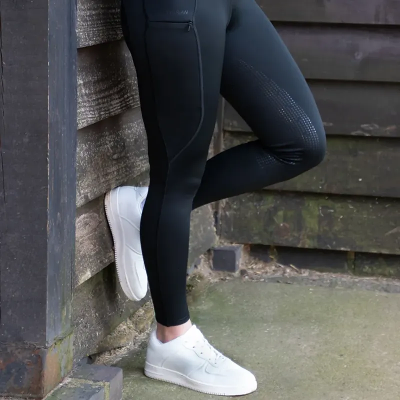 Hy Equestrian OsloPro Softshell Riding Tights Black-1