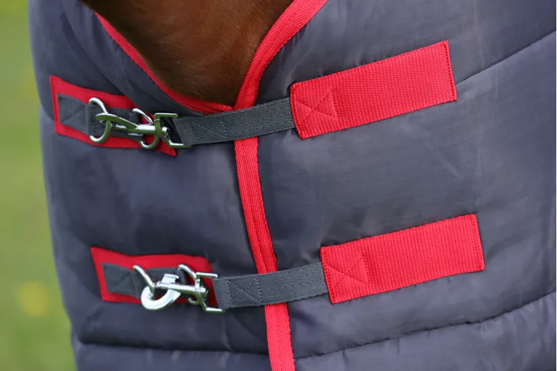 HyCONIC 250g Stable Rug Charcoal/Red-4