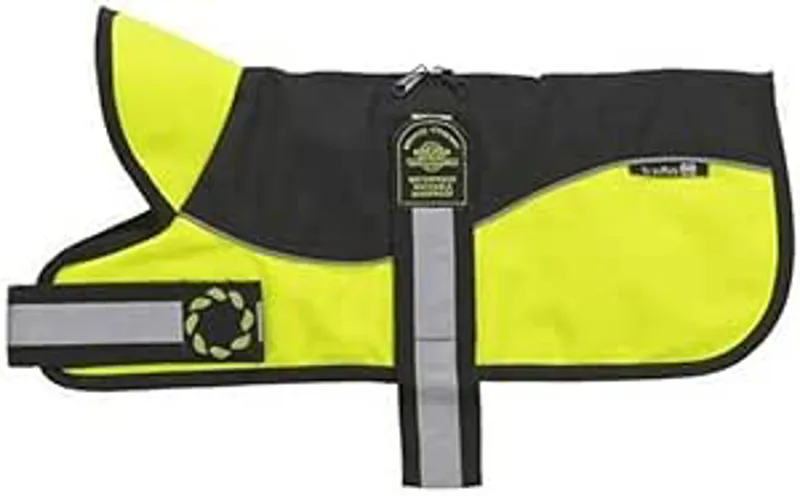 Animate Reflective Padded Nylon Dog Coat Yellow Black