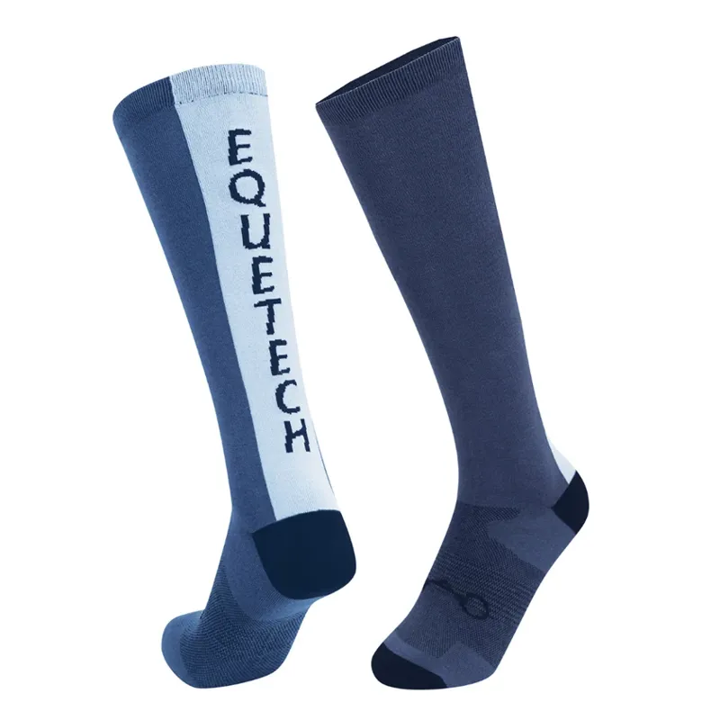 Equetech Stridepro Riding Socks Blue 2pk
