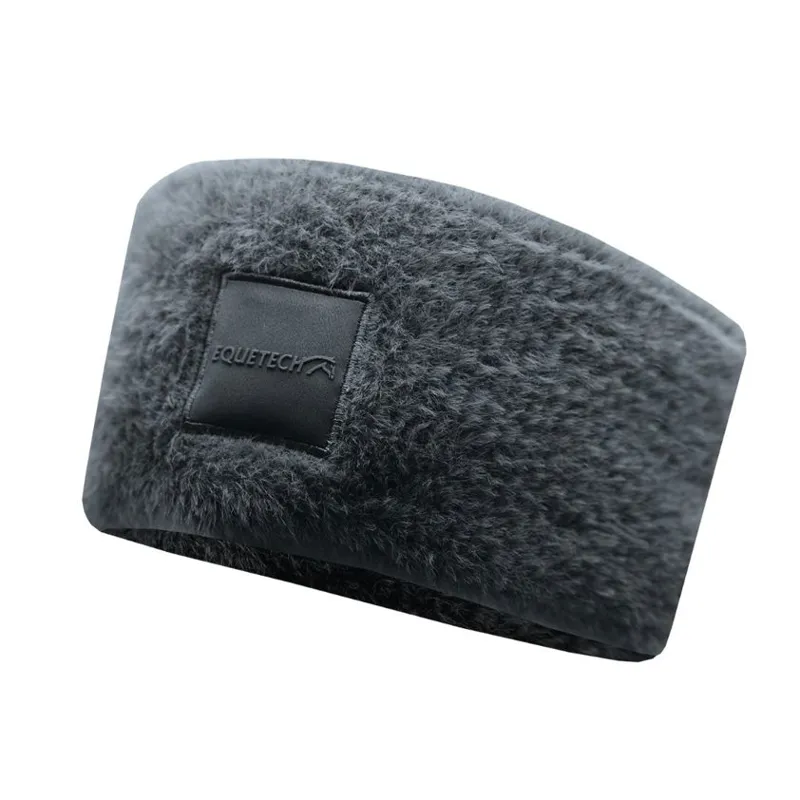 Equetech Supasoft Luxe Fur Headband Graphite
