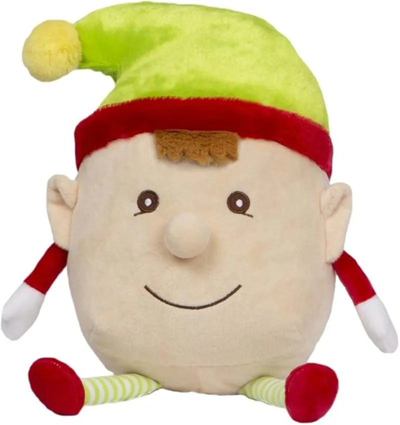 Animate Christmas Elf Boy Face Squeaky Toy 18 cm