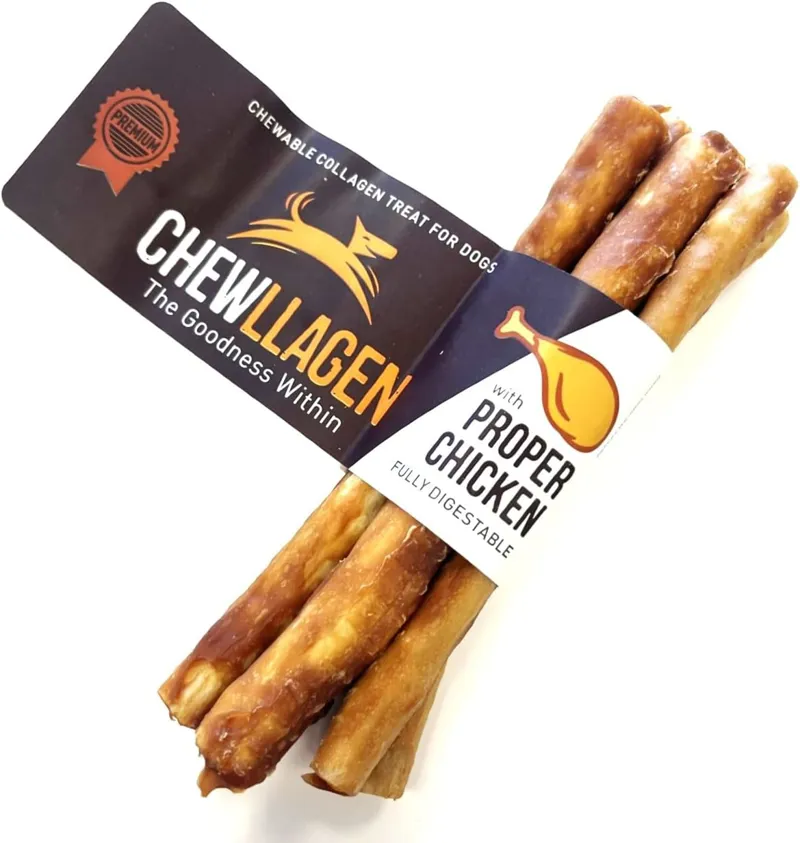 Chewllagen Collagen Chicken Flavour Roll Mini 5in Dog Chew 5 pack 35g