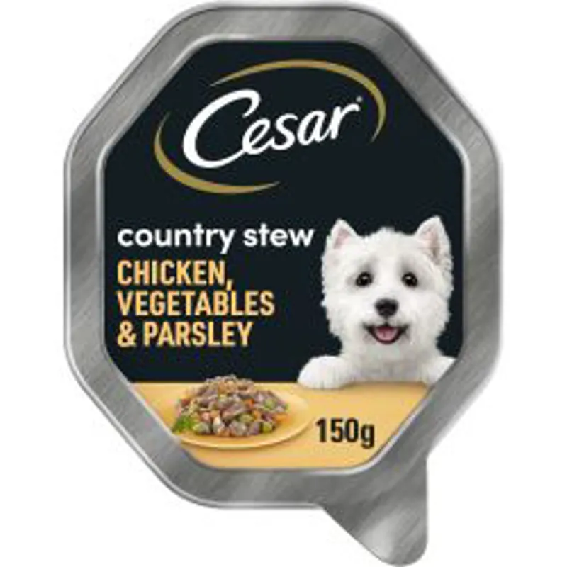 Cesar Country Stew Wet Dog Food with Chicken and Vegetable in Gravy 150g