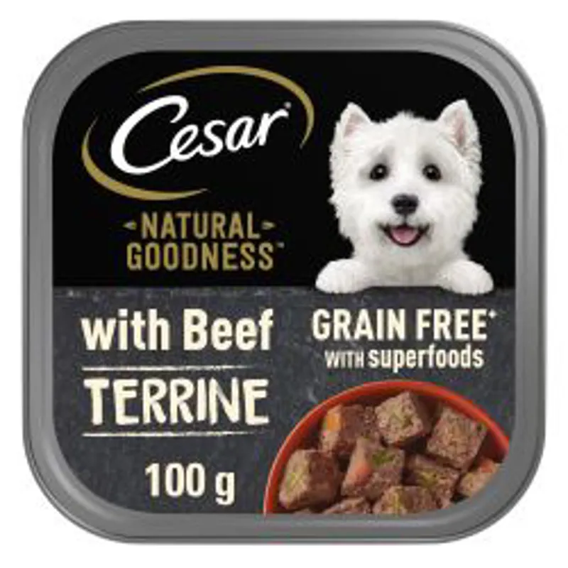 CESAR NATURAL GOODNESS Grain Free Adult Dog Food Beef Terrine 100g
