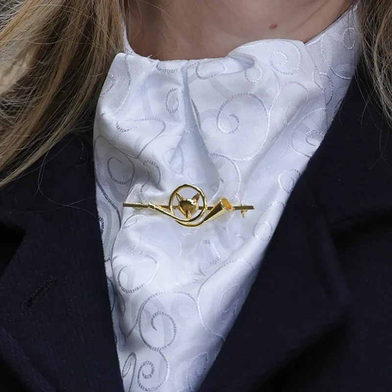 Equetech French Horn Fox Stock Pin-1