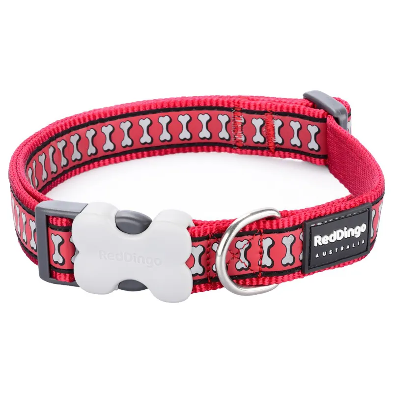 Red Dingo Reflective Collar Red