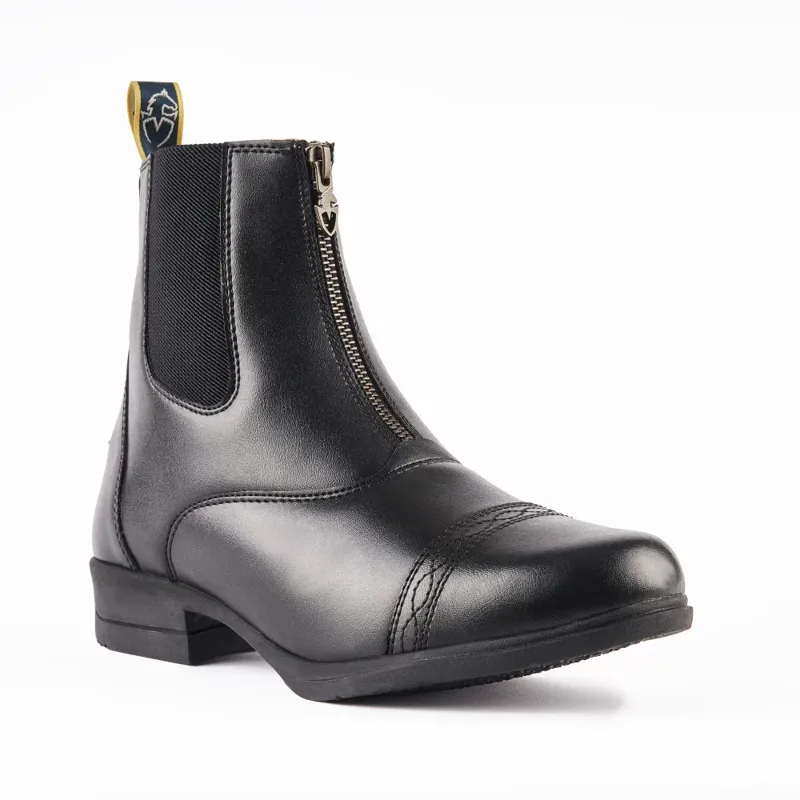Moretta Clio Synthetic Paddock Boots - Child BLACK-5