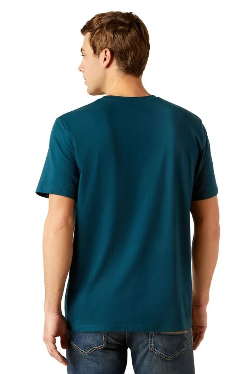 Ariat Mens Vertical Logo Short Sleeve T-Shirt-1