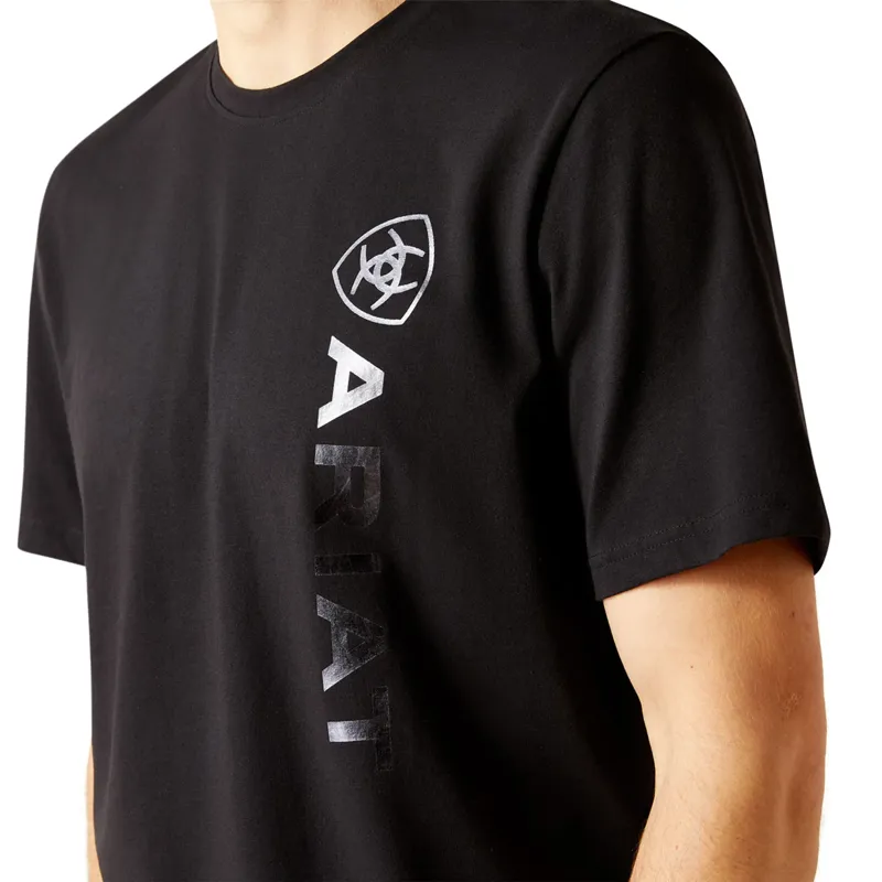 Ariat Mens Vertical Logo Short Sleeve T-Shirt black-1