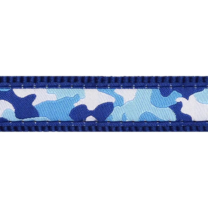 Red Dingo Dog Lead Camouflage Blue-1