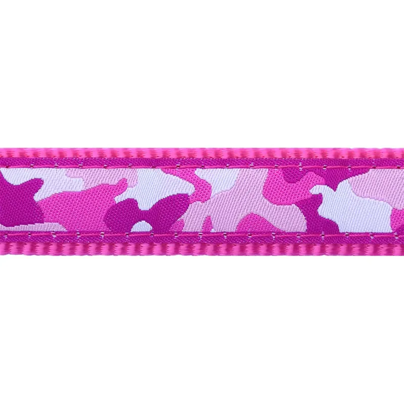 Red Dingo Dog Lead Camouflage Hot Pink-1