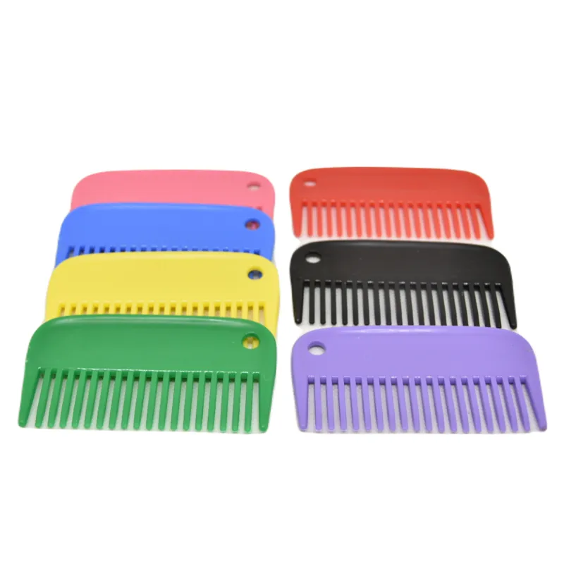 Plastic Mane Comb Small Blue