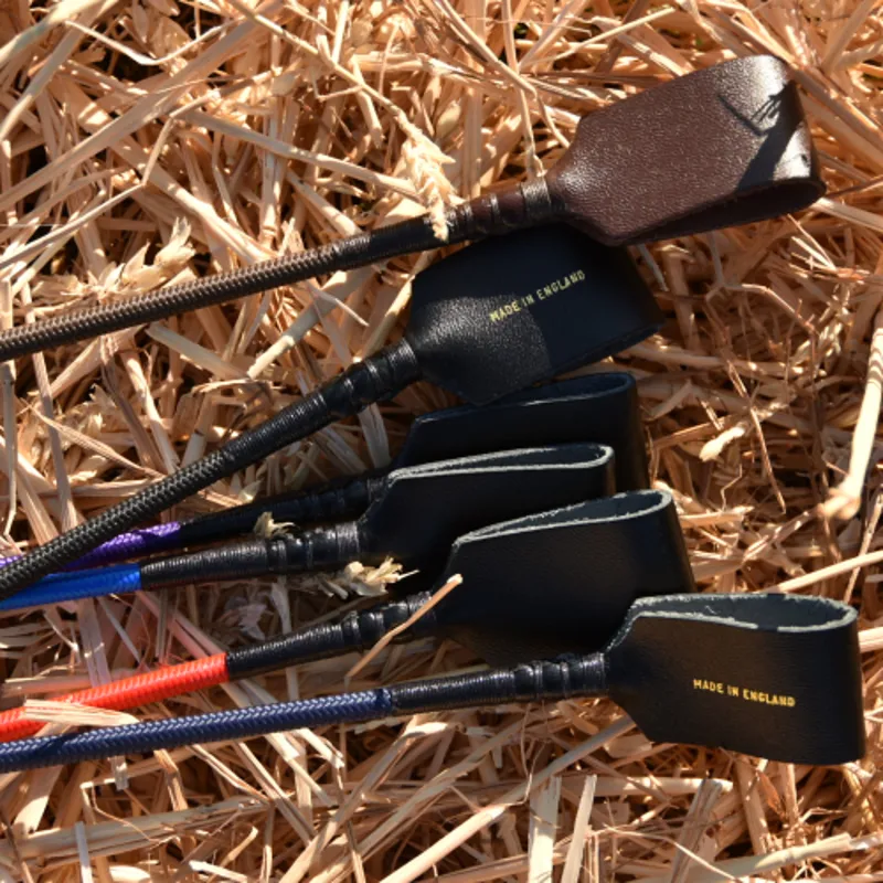 Riding Whips with Rubber Web Handle Black 26in-2