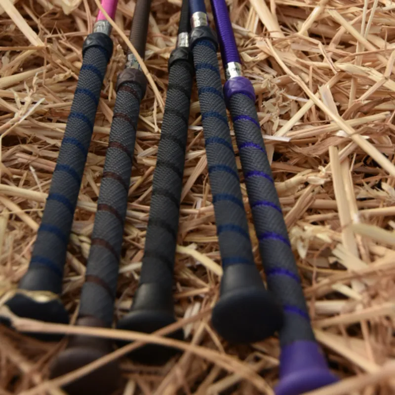 Schooling Whips Wrapped Rubber Handle Brown 39in-2