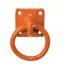 Swivel Tie Ring on Plate Orange