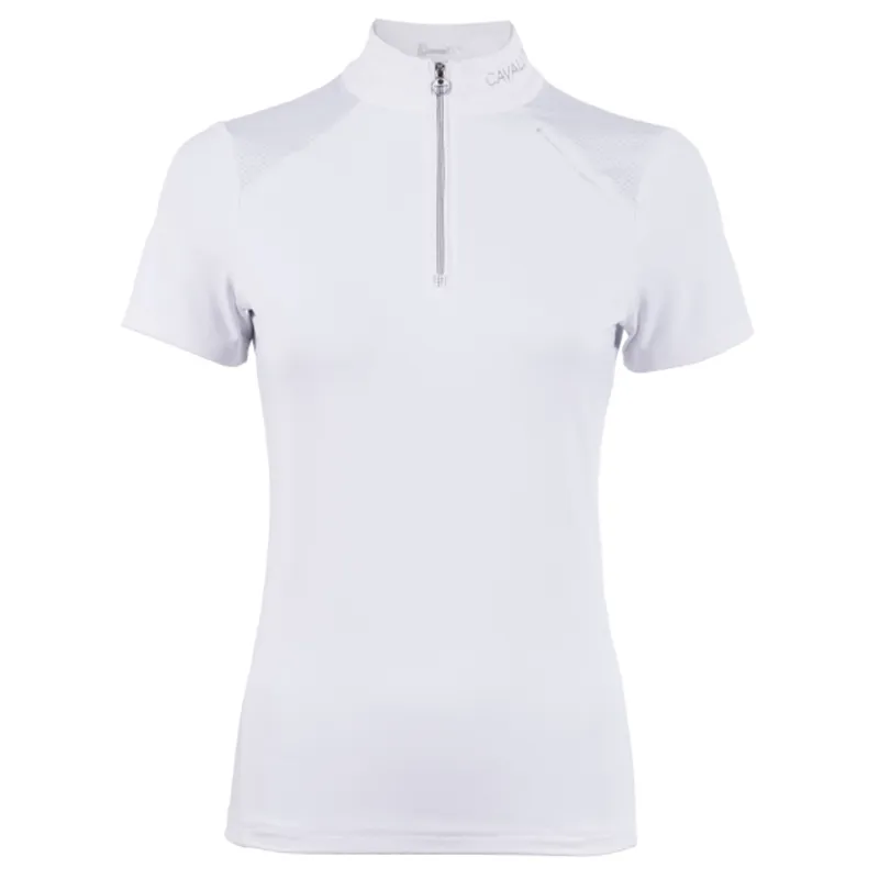 Cavallo Ladies Half Zip Competition Shirt White-1
