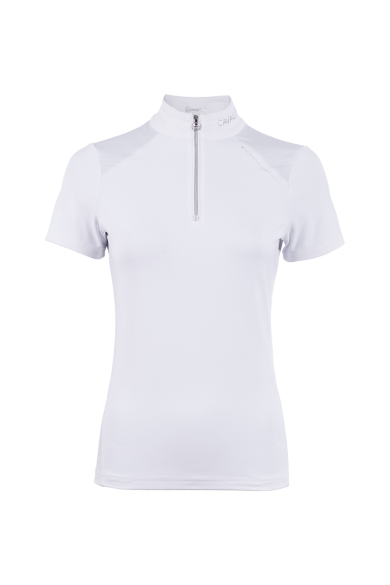 Cavallo Ladies Half Zip Competition Shirt White-3