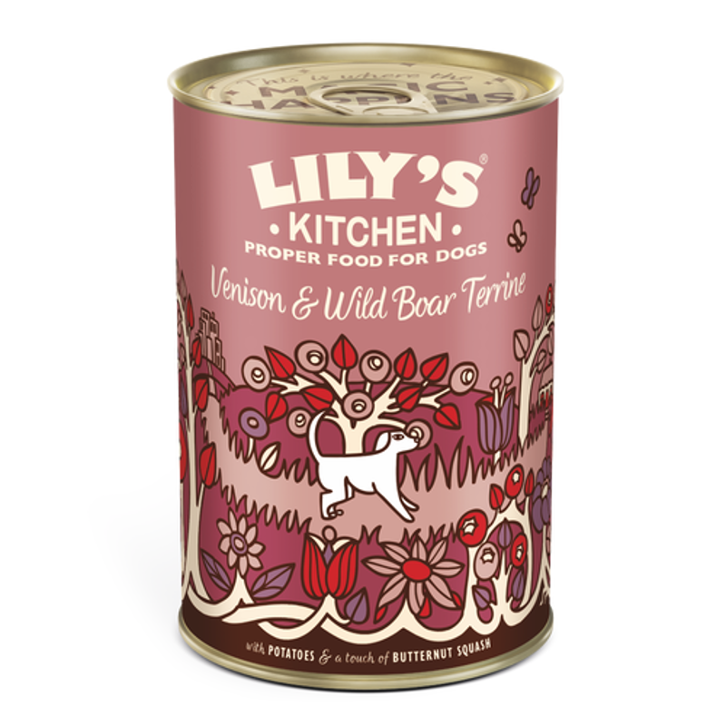 Lilys Kitchen Venison and Wild Boar Terrine Tin 400g