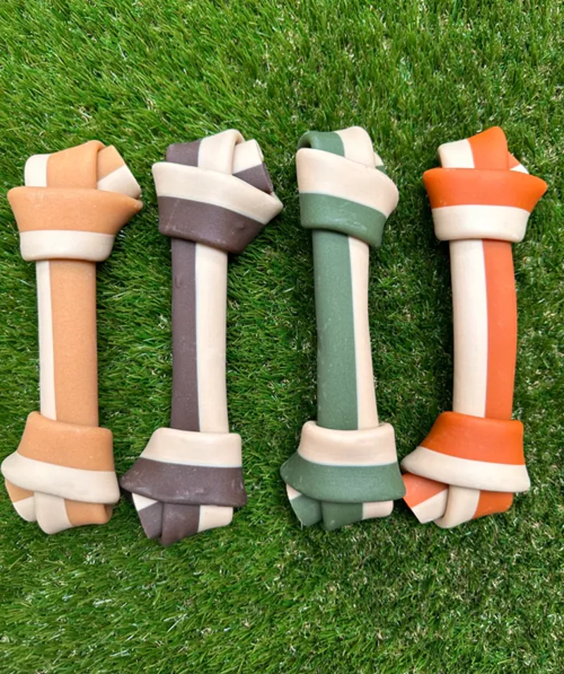 Veggie Bites Large Two Colour Knots Dog Treat