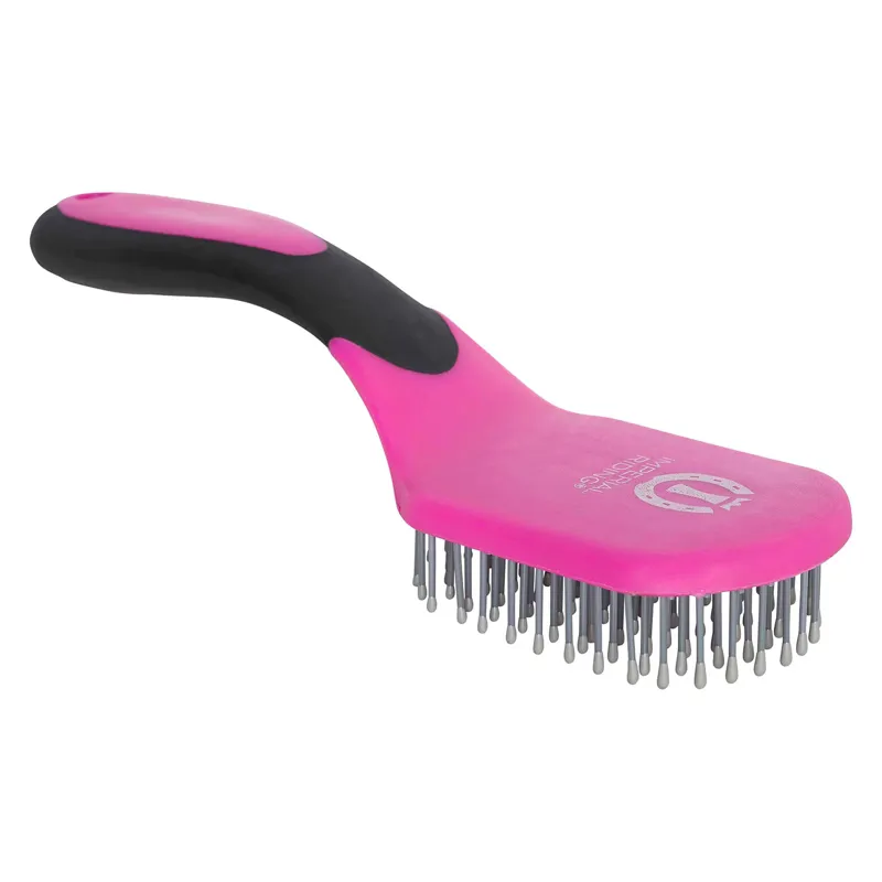 Imperial Riding Mane and Tail Brush Boomerang Neon Pink