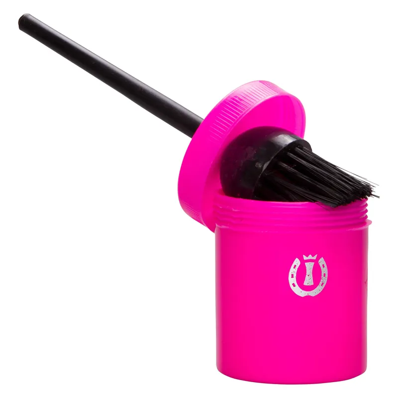 Imperial Riding Hoof Oil Brush with Container Neon Pink