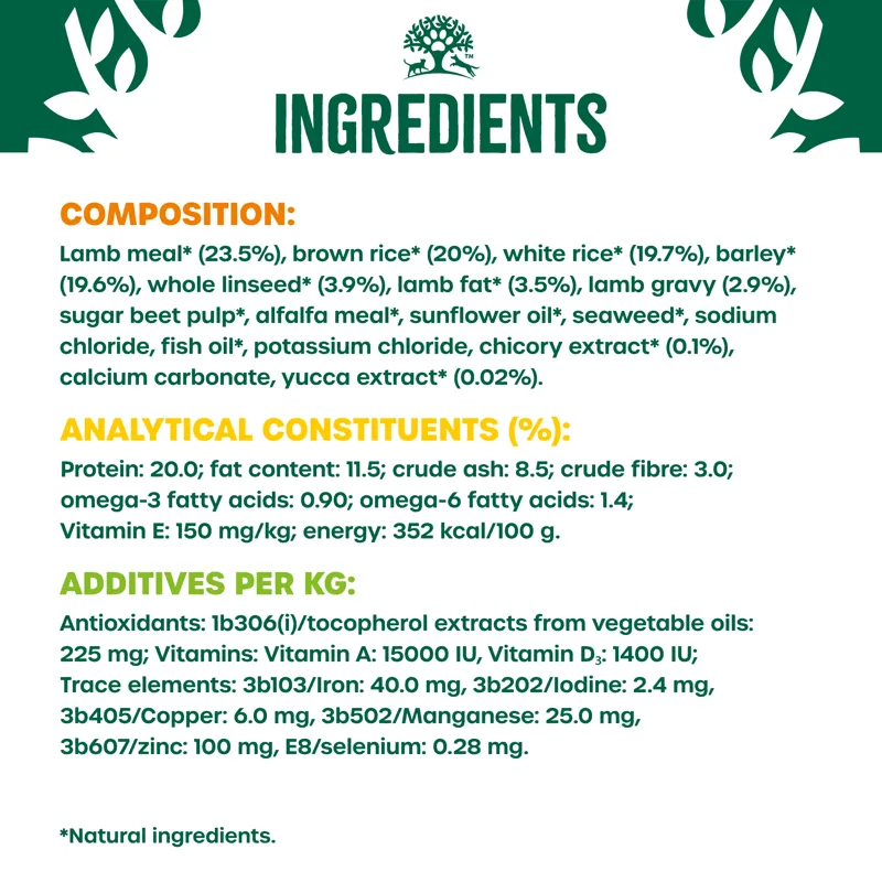 James Wellbeloved Lamb and Rice Adult 15kg-2