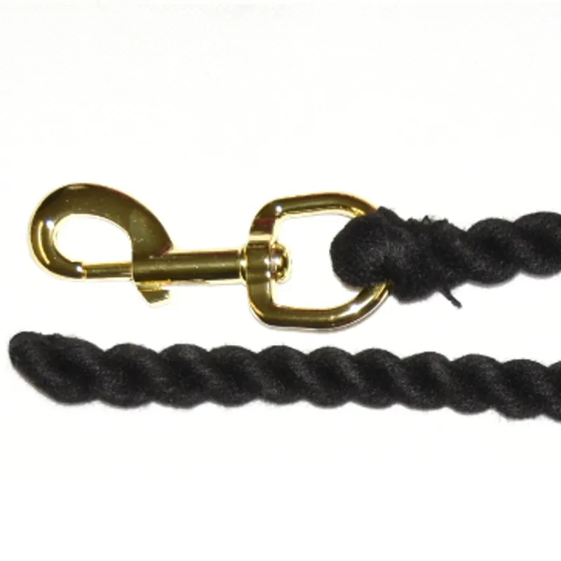 Plain Cotton Lead Rope Black