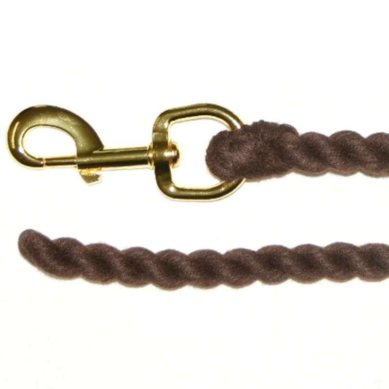 Plain Cotton Lead Rope Brown