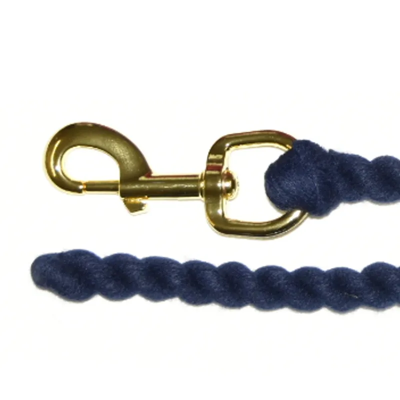 Plain Cotton Lead Rope Brown Navy