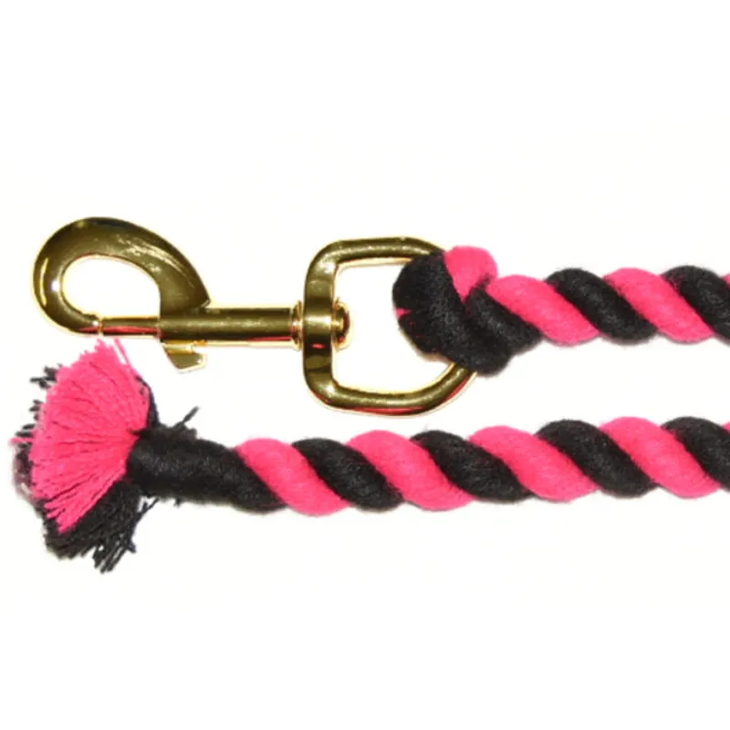 Cotton Two Tone Lead Rope Pink Black