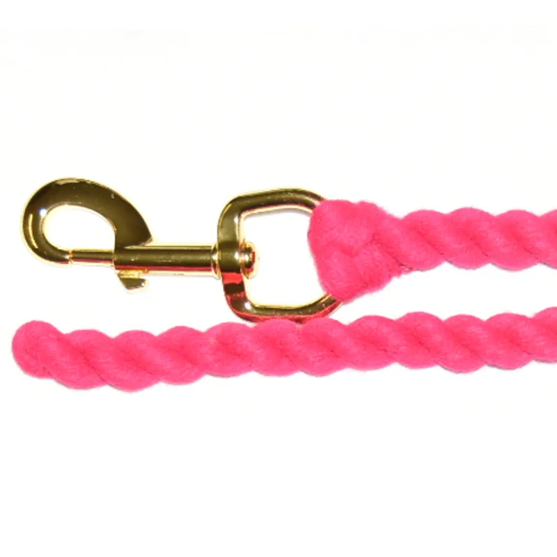 Plain Cotton Lead Rope Bright Pink