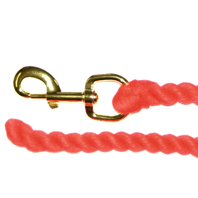 Plain Cotton Lead Rope Brown Red